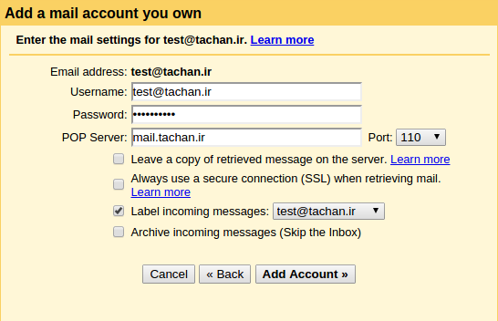 How add pop3 account to gmail_2